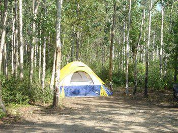 Hot Springs Campground & Hostel Upper Laberge Exterior foto